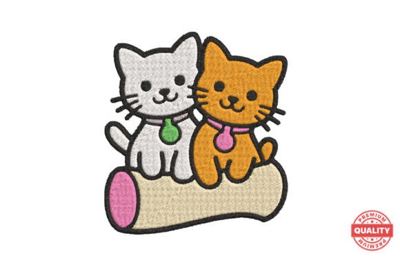 Cute Cat Couple on Log: A Designer's Review