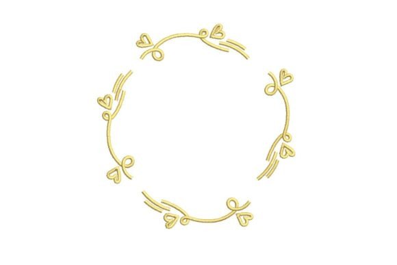 Elegant Golden Heart Swirl Frame Embroidery Review