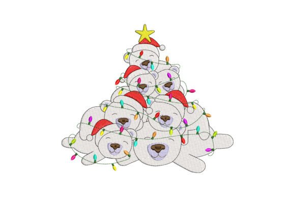 Polar Bear Christmas Tree: A Cozy Embroidery Review