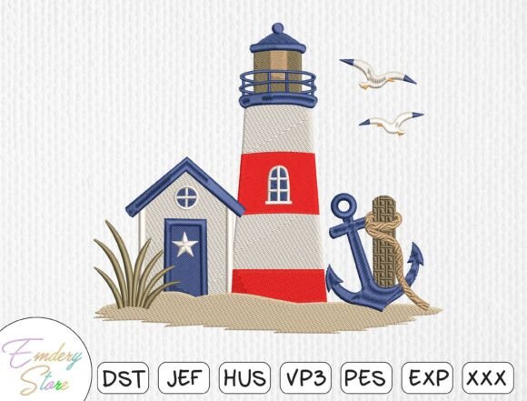 Review: Beach House Scene Embroidery Design for Boutiques