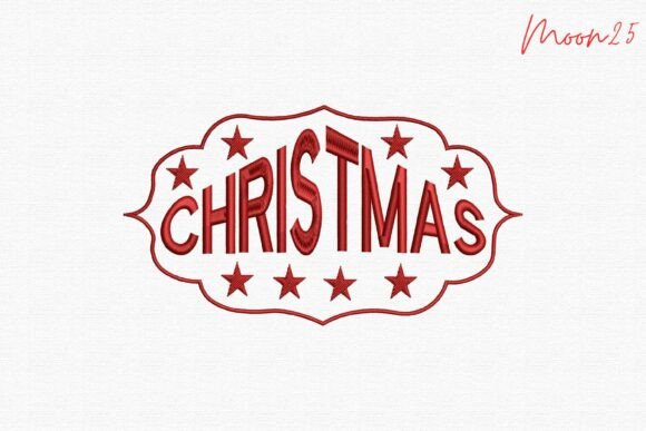 Review: Christmas Badge Text Embroidery Design for Business