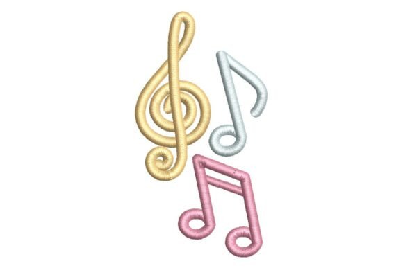 Review: Colorful Musical Notes Embroidery Design