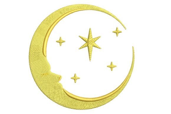 Review: Golden Mystical Crescent Moon Embroidery Design
