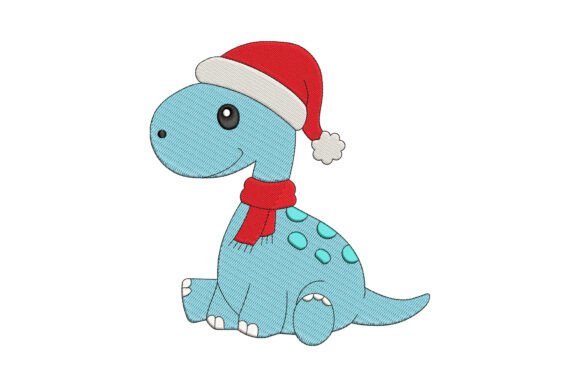 Santa Dinosaur: A Festive Embroidery Gem for Gifts