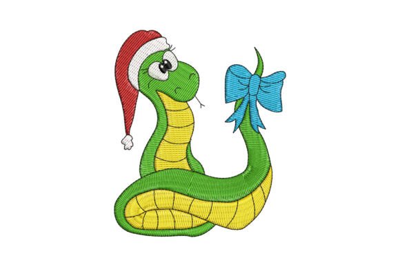 Snake Christmas: A Unique Embroidery Design for Etsy Sellers
