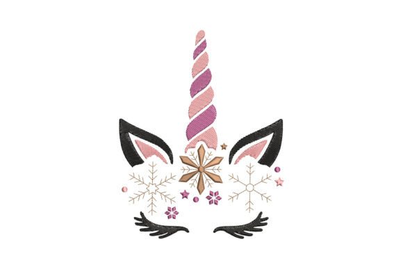 Snow Unicorn Face: A Winter Embroidery Design Review
